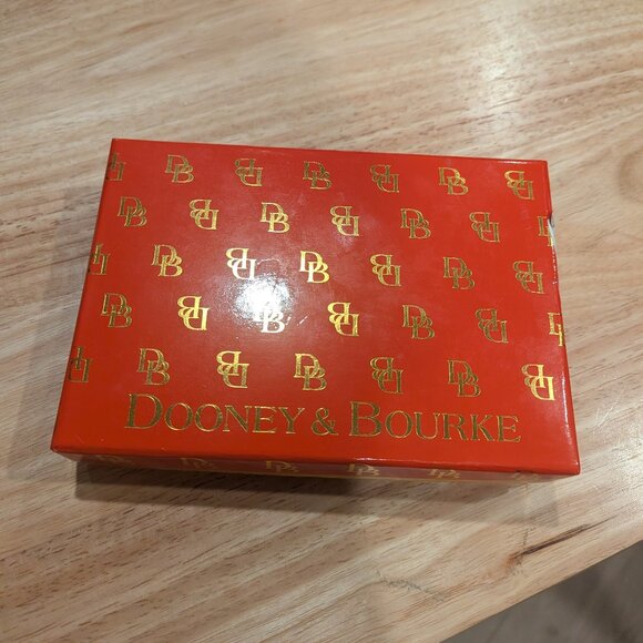 NWT Dooney & Bourke Florentine Black Patent Leather Wristlet Keychain Pouch - Picture 6 of 8